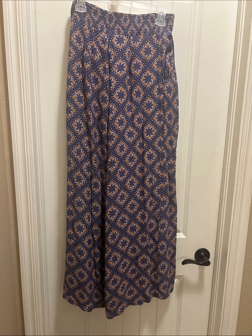 Maeve purple orange Printed Maxi wide leg palazzo pants - Picture 4 of 8